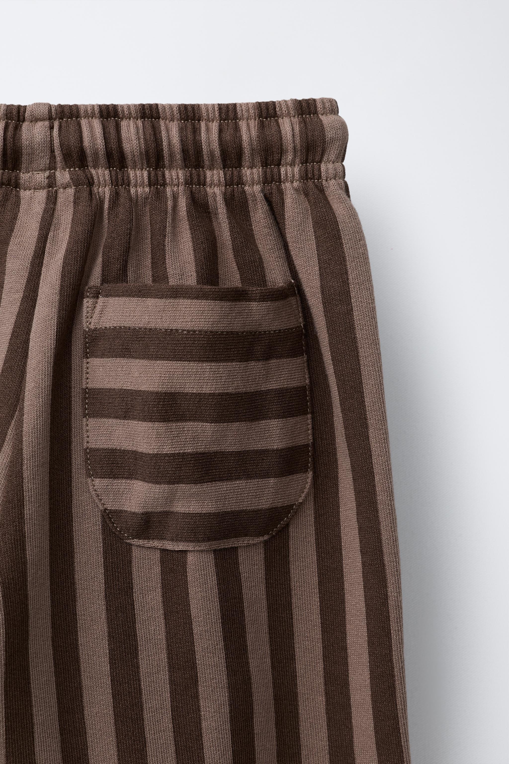 STRIPED STRAIGHT LEG PANTS